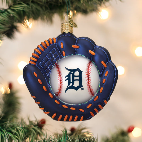 Tigers Baseball Mitt Ornament