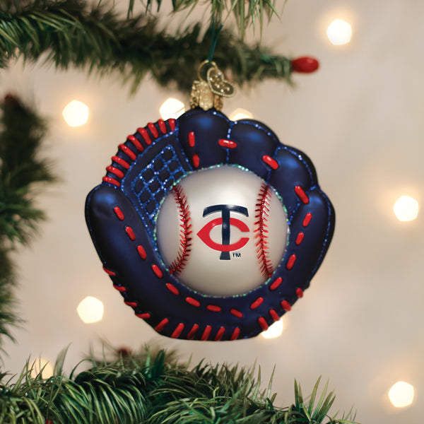 Twins Baseball Mitt Ornament