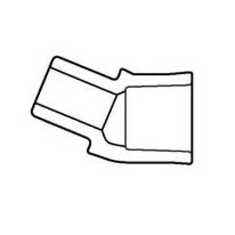8" Sch 40 PVC 22-1/2 Street Elbow - Spig x Soc 442-080
