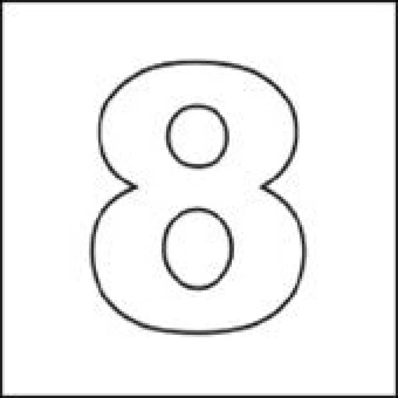 #8 Vinyl Depth Marker Stencil 6 Inch x 6 Inch with 4 Inch Lettering