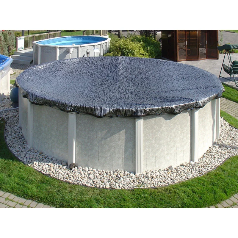8-Year HPI Enviro Mesh Winter Pool Cover for 30' Round Pools (Cover Size: 33') Made In America