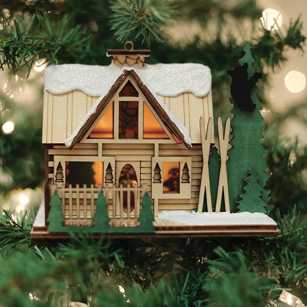Santa's Ski Lodge Ornament