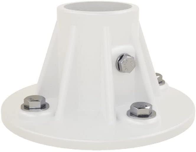 Perma-Cast Slide Flange with Mounting Hardware for 1.9-Inch OD Tubing Rails; Cycolac Plastic, White