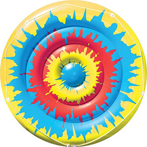 Swimline Tie Dye Island Floating Inflatable Pool Lounger, 90502