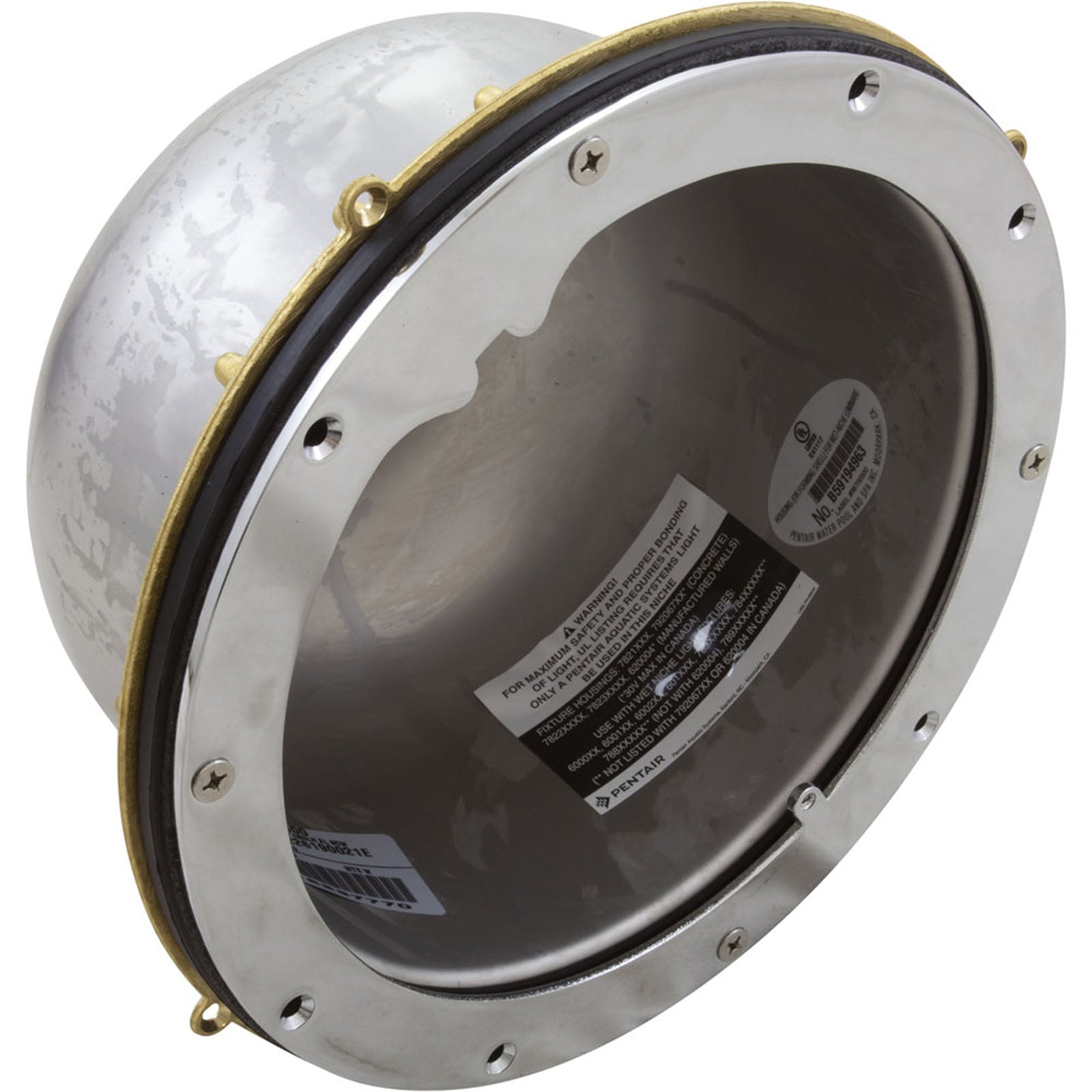 Light Niche, Pent Large SS, 3/4" Rear Hub, Vinyl/Fiberglass