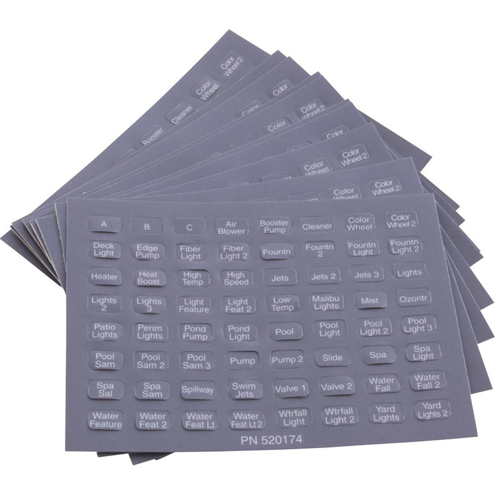 Label, Pentair, IntelliTouchÂÂ, iS10, Set of 10
