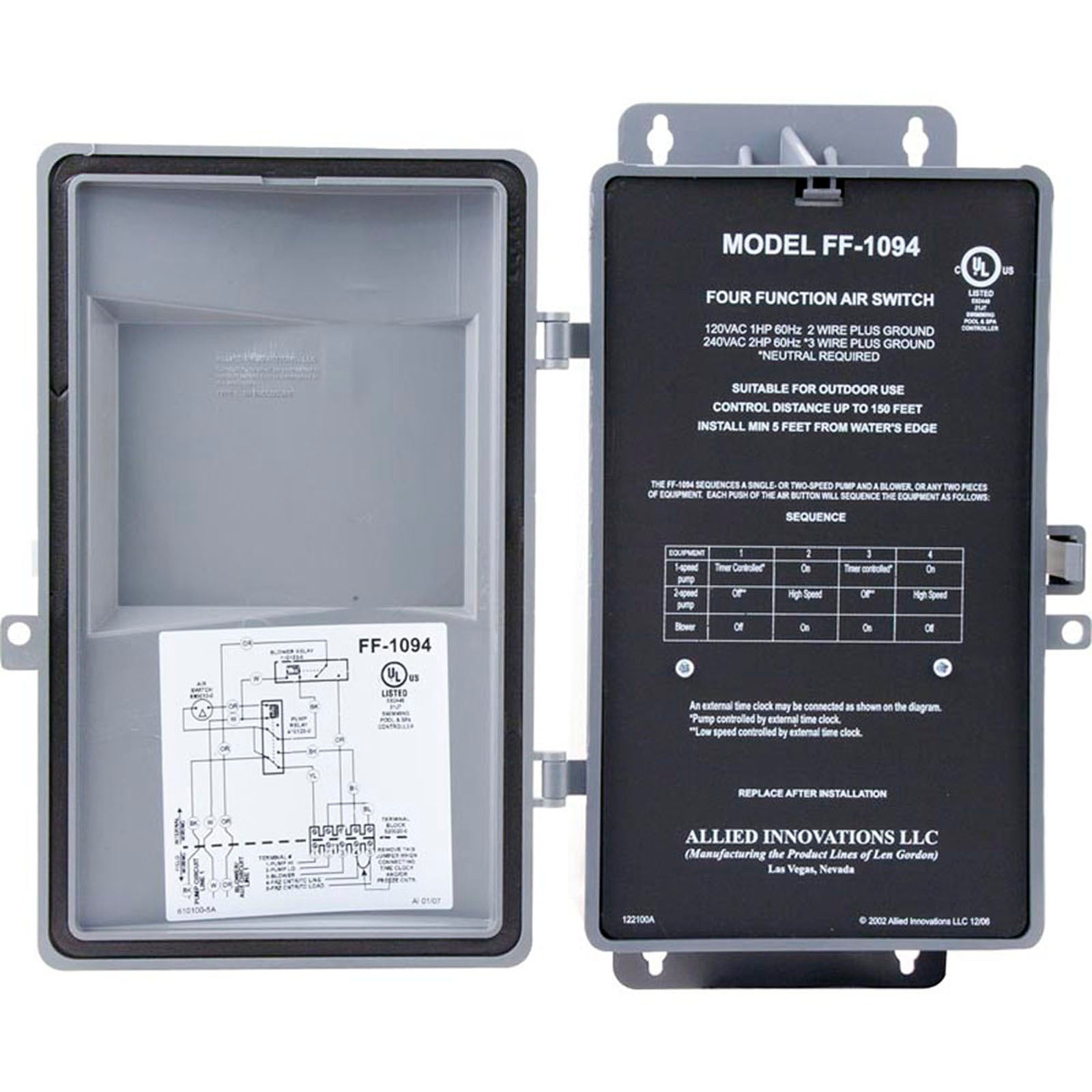 Control, Len Gordon FF1094, 115v/230v, Dual Circuit