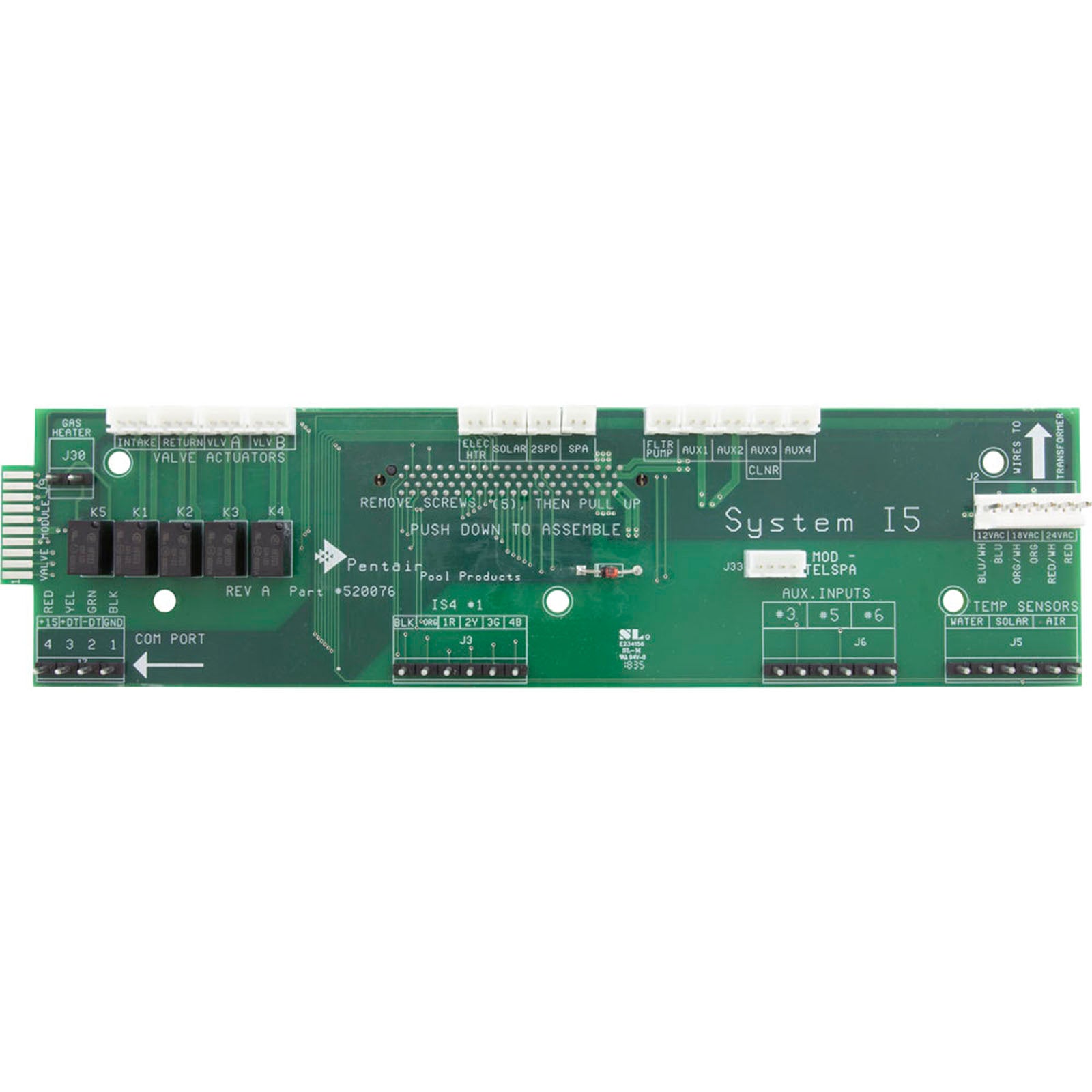 PCB, Pentair, IntelliTouchÃ‚Â, i5-3