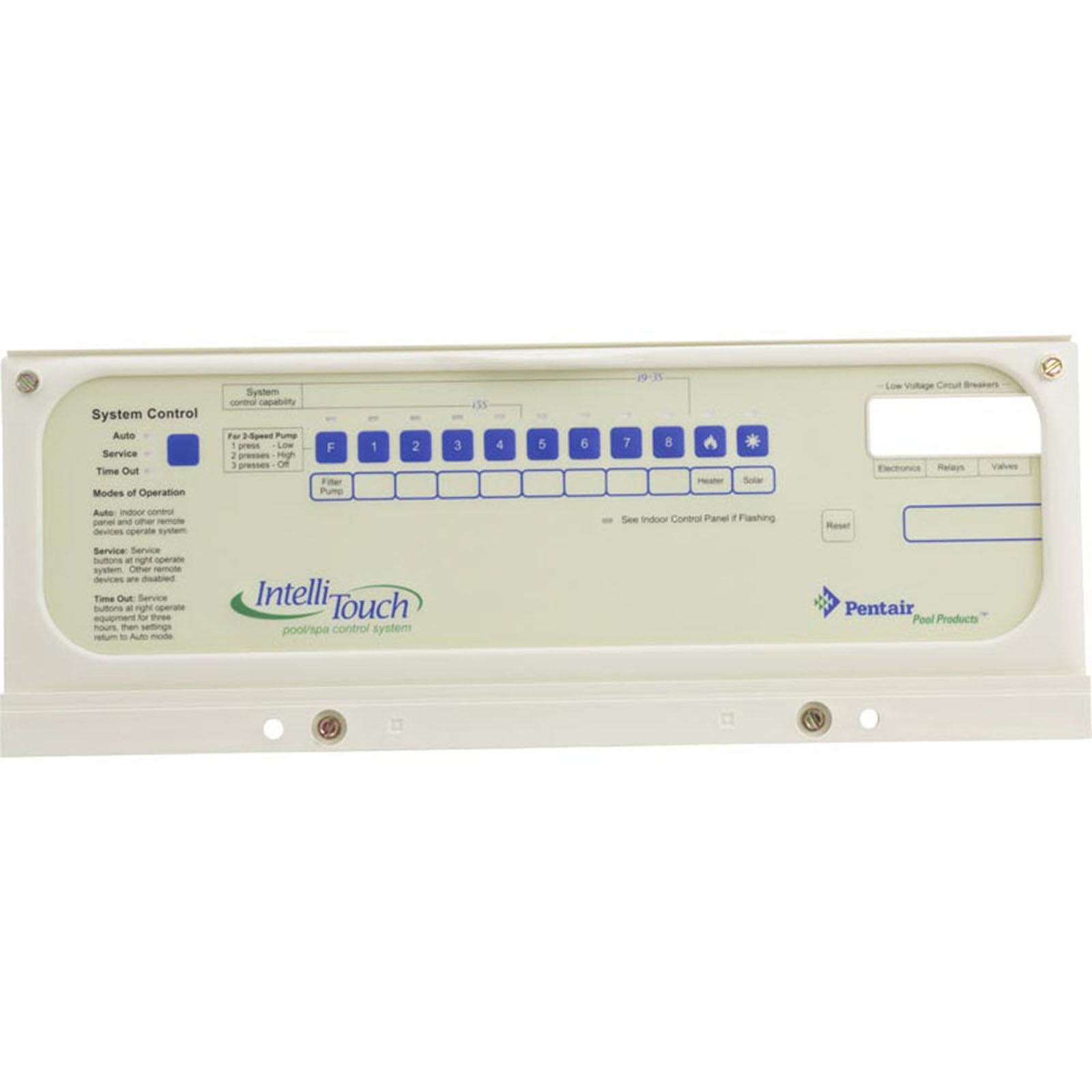 Control Panel Bezel, Pentair, IntelliTouchÂÂ, i5-3S, i9-3S