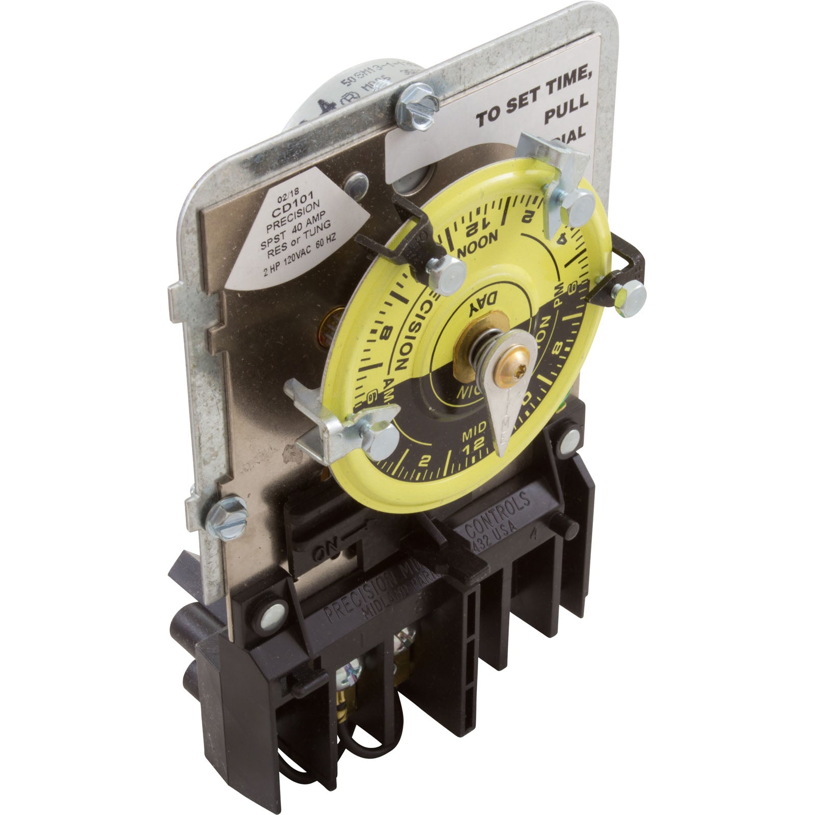Timer Mechanism, PM Controls, Intermatic Repl, 120v, SPST, 24hr
