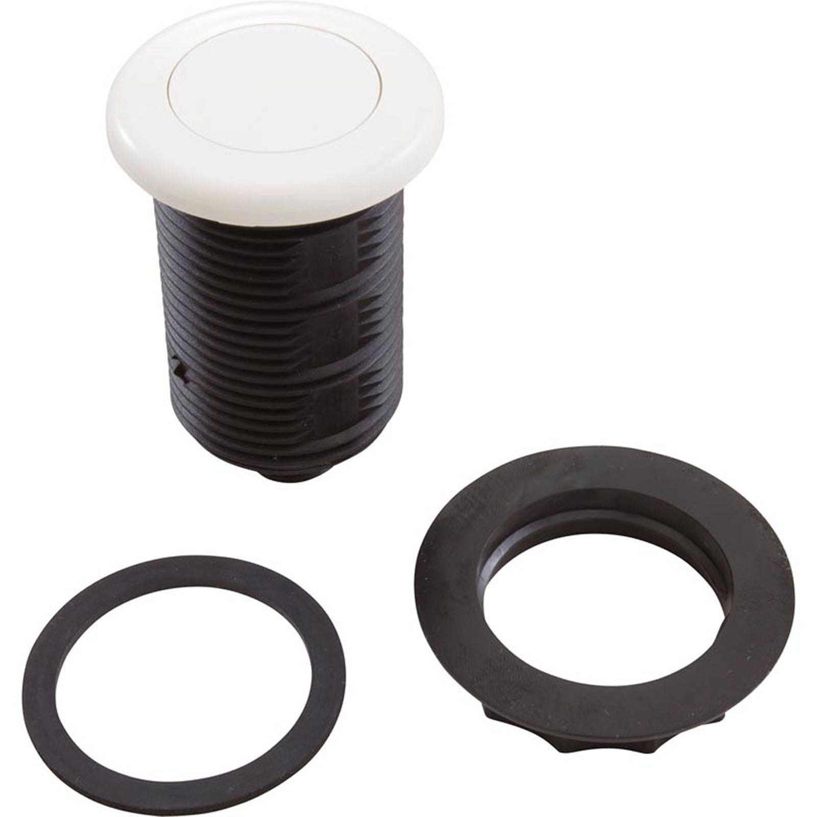 Air Button, TDI 3428, Low Prof, 1-1/4"hs, 1-5/8"fd, White