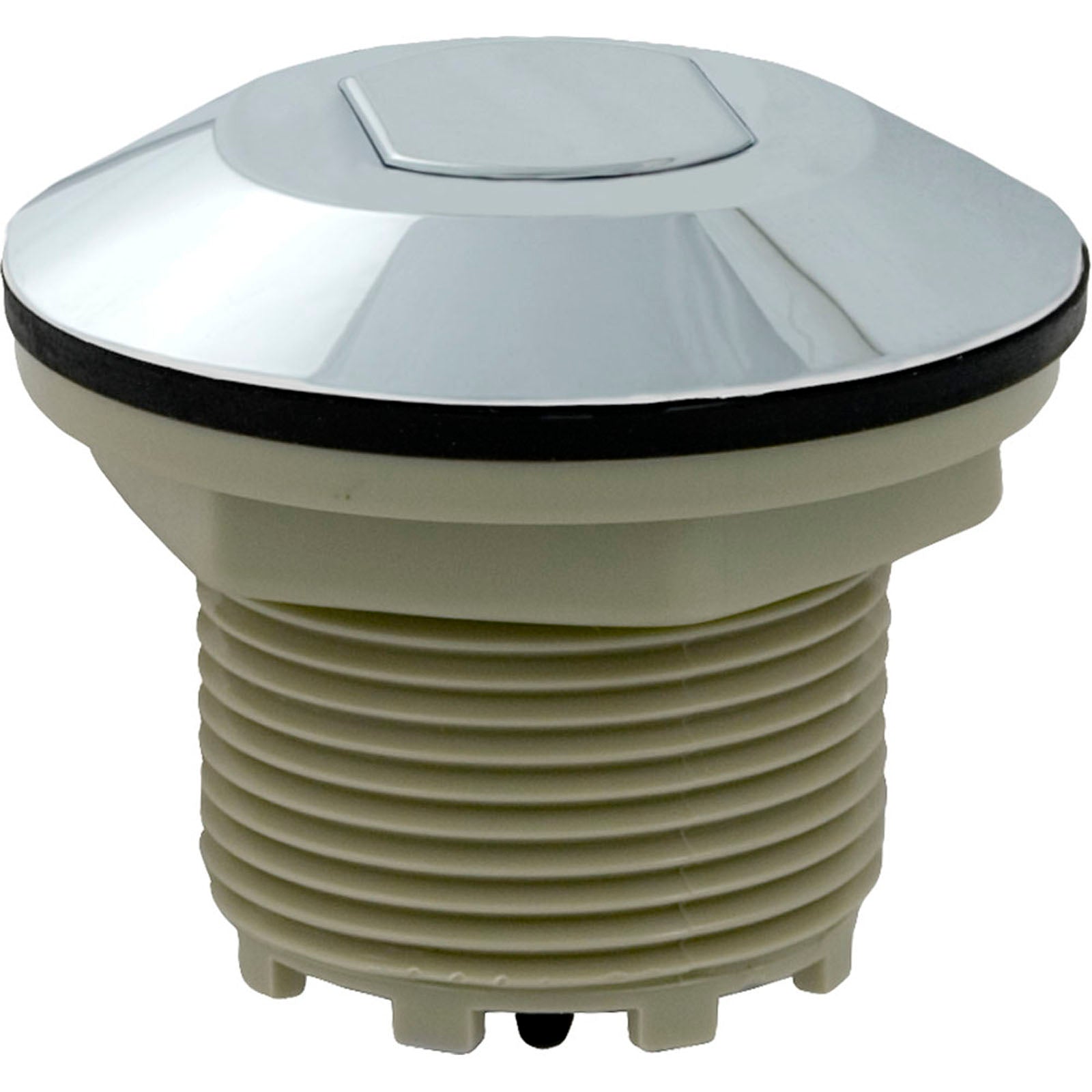 Air Button, Presair, Flush, 1-3/4"hs, 2-5/8"fd, Chrome
