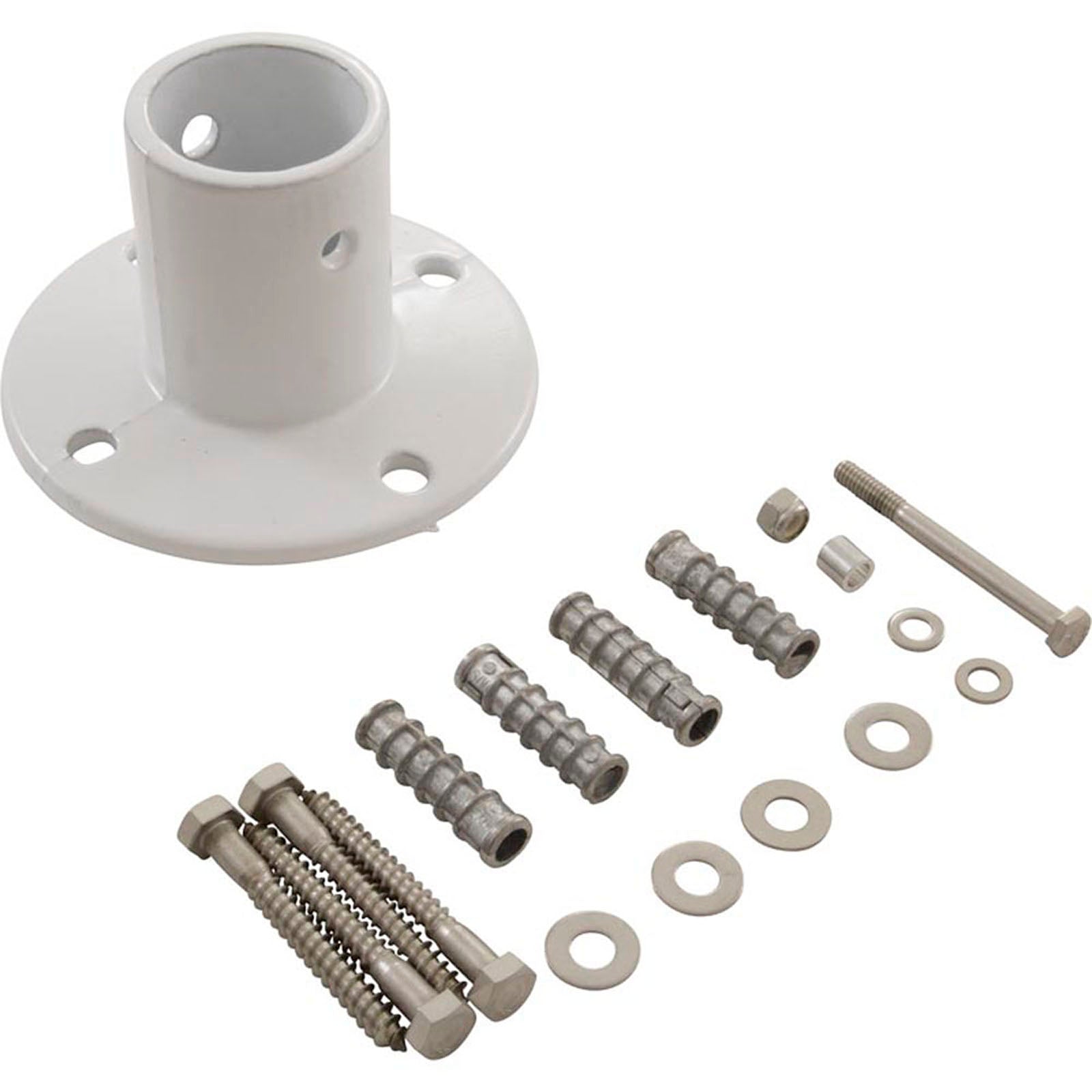 Slide Flange, Aluminum W/4 Anchors-1.9" Rail