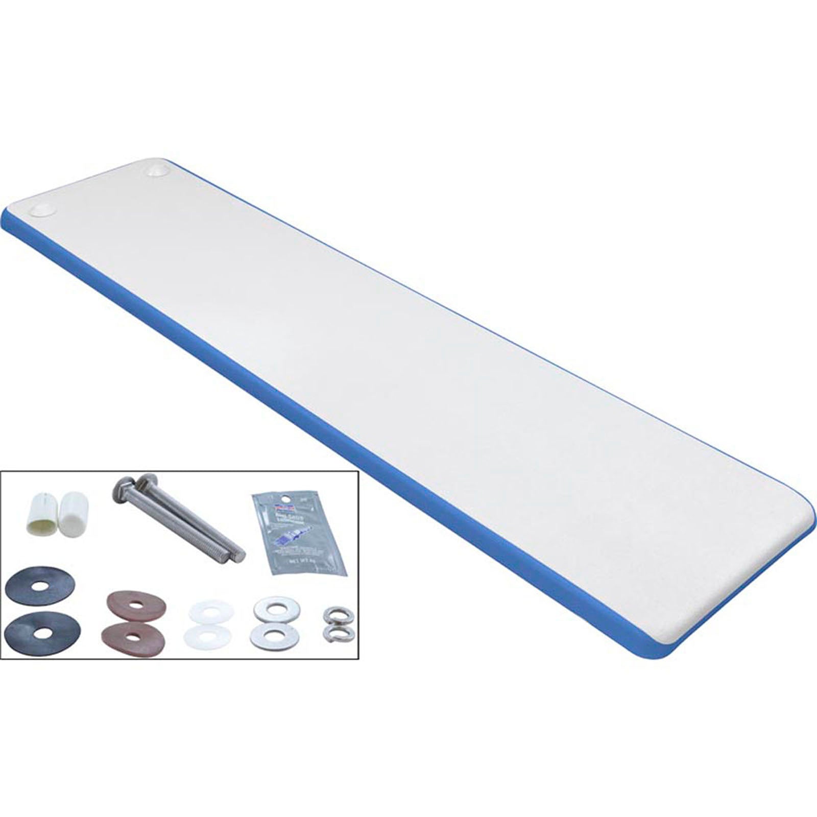 Dive Board, Inter-Fab Duro-Beam, 6ft, Blue w/Top Tread, Hdwr