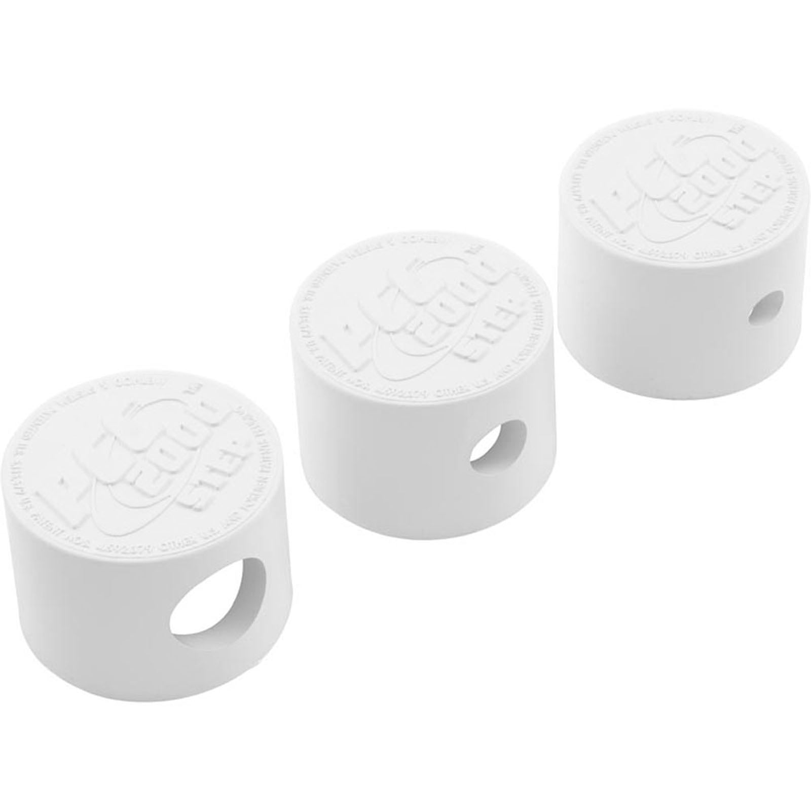 Caps, Paramount PCC 2000 Step Nzl, 1/4", 3/8", 5/8", Wht, Qty 3