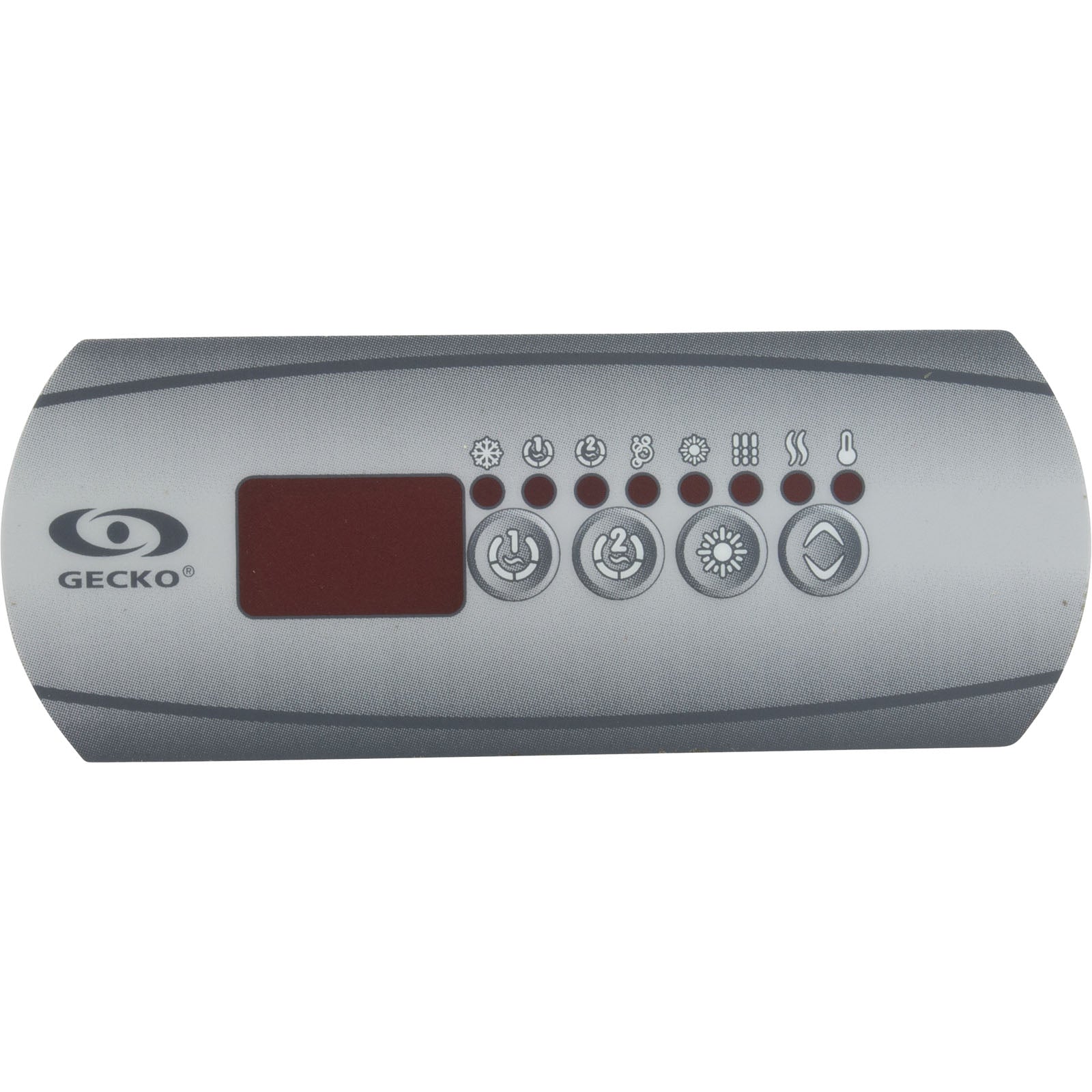 Overlay, Gecko in.k200, 4 Button, P1, P2, Lt, Blue