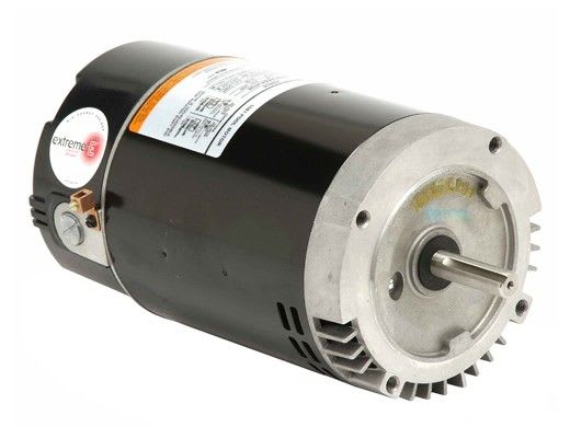 Replacement C-Flanged Keyed and Threaded Shaft Pool Motor, 1HP 115/208-230V 56C,ASB653