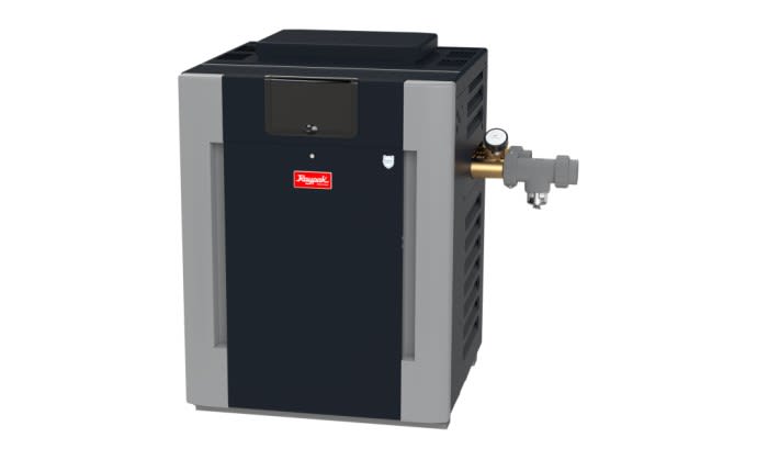 Raypak B-R406A-EN-X Digital Natural Gas ASME Heater With Cupro-Nickel Heat Exchanger And Bronze Headers