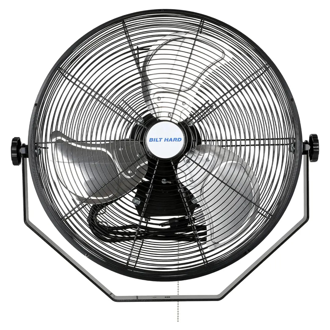 BILT HARD 20" Industrial Wall Mount Fan: 4600 CFM, 3-Speed High Velocity, Heavy-Duty Metal Barn Fan, UL Listed