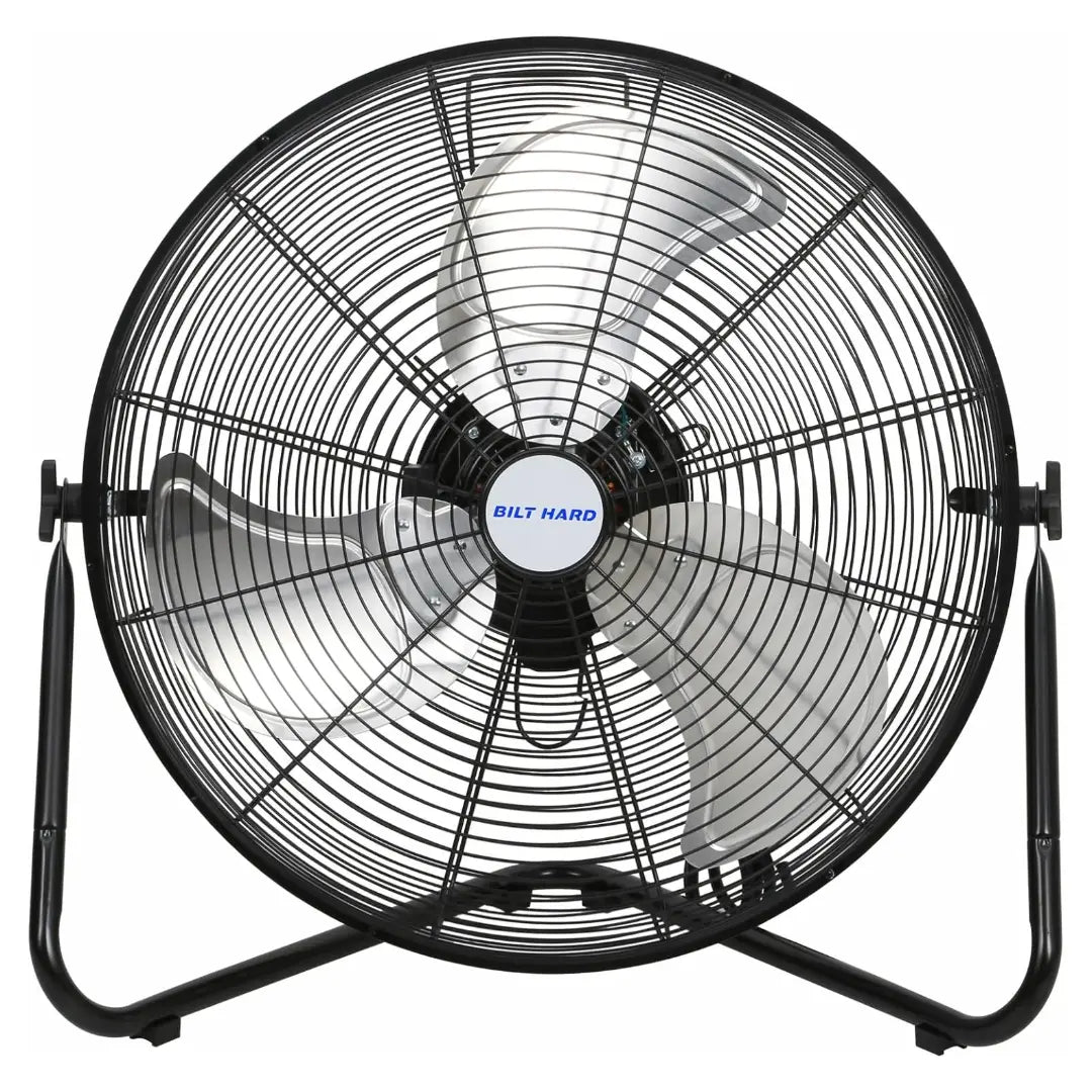 BILT HARD 20" High-Velocity Floor Fan: 4650 CFM, 3-Speed Heavy-Duty Metal Fan with Wall-Mount Option
