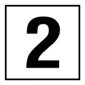Inlays Ceramic Smooth 2 Depth Marker 6"x 6" Tile, 4" Letter, C621020