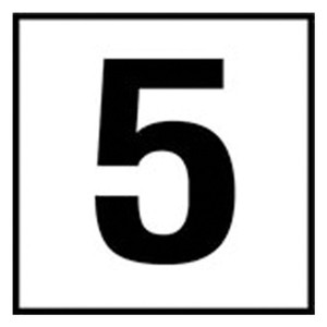 Inlays Ceramic Smooth 5 Depth Marker 6"x 6" Tile, 4" Letter, C621050