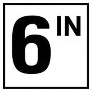 Inlays Ceramic Smooth 6 IN Depth Marker 6"x 6" Tile, 4" Letter, C610506