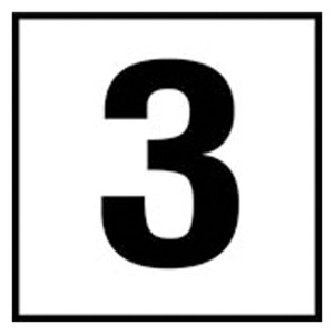 Inlays Ceramic Smooth 3 Depth Marker 6"x 6" Tile, 4" Letter, C621030