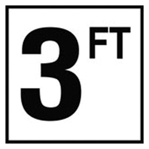 Inlays Ceramic Smooth 3FT Depth Marker 6"x 6" Tile, 4" Letter, C620030