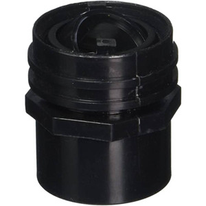 CMP Black 1" Socket X 3/4" Eye Flush Return With Plaster Cap, 25555-704-000