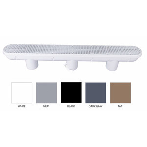 CMP 32" Gray PVC Channel Main Drain with Sump, 25506-321-000