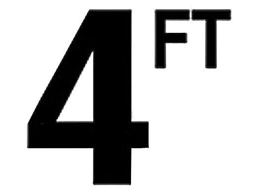 Npt Depth Marker 4" Frost proof tile, 4 FT Non-Skid, DM42-2040