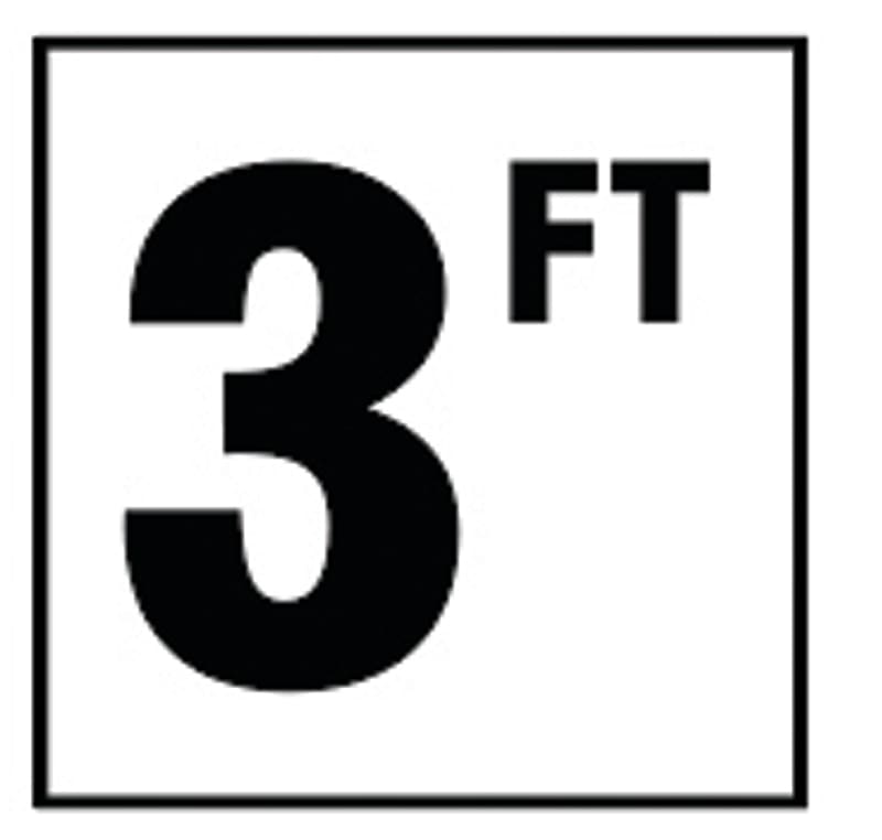Npt Depth Marker 4" Frost proof tile, 3 FT Non-Skid, DM42-2030