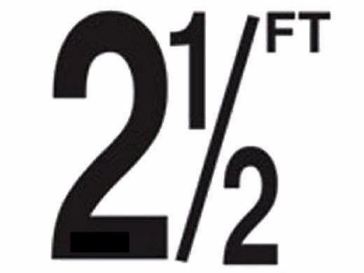 Npt Depth Marker 5" Frost proof tile, 2 1/2 FT Non-Skid, DM52-2025