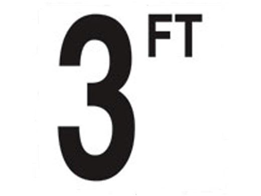 Npt Depth Marker 5" Frost proof tile, 3 FT Non-Skid, DM52-2030