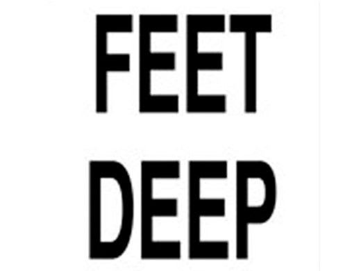 Npt Depth Marker 6"x 6" Frost proof tile, FEET DEEP Non-skid, DM702-03