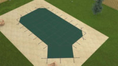 Meyco MeyLite Grecian 16'6 X 32'6 4X6 Rt. Green Safety Pool Cover