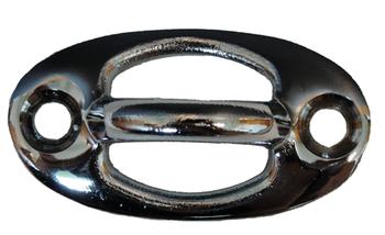 American Granby Co Oval Chrome Plated Brass Curved Coping Mount Anchor, 2Pk