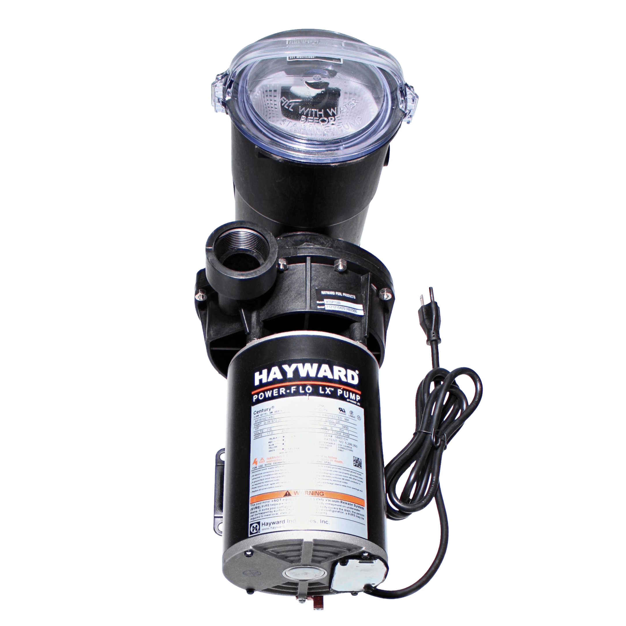 Hayward Power-Flo LX High Efficiency 1 HP Pool Pump w/ 6' Cord | W3SP1580