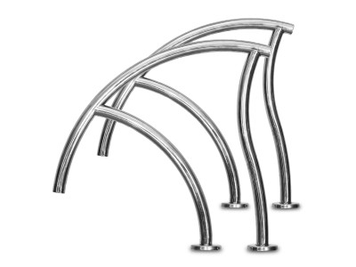 S.R. Smith 30" Stainless Steel Designer Series Figure 4 Grab Rail Pair, DR-G3D065