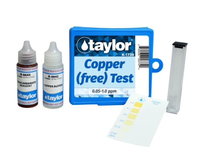 Taylor Free Copper Thiocarbamate Color Card Comparator 0.05-1.0 ppm