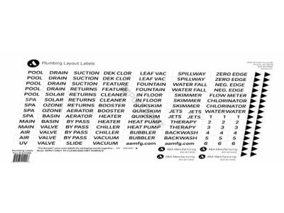 A&A Plumbing Labels, 542583