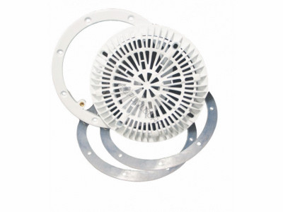 CMP White Vinyl Liner Main Drain Galaxy 8" Frame & Grate Kit, 25548-100-000