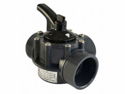 Hayward 1.5"x 2" 3-Port PVC PSV Diverter Valve, Dark Gray, PSV3SDGR