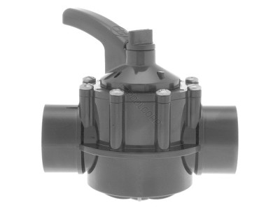 Hayward 2"x 2.5" 2-Port CPVC PSV Diverter Valve, Gray, PSV2S2
