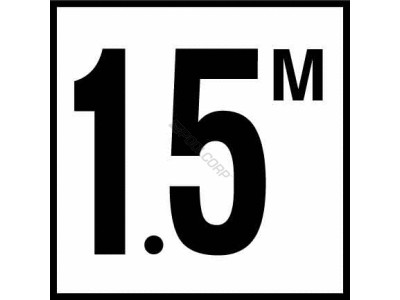 Inlays Ceramic Smooth 1.5 M Depth Marker 6"x 6" Tile, 4" Font, C622715