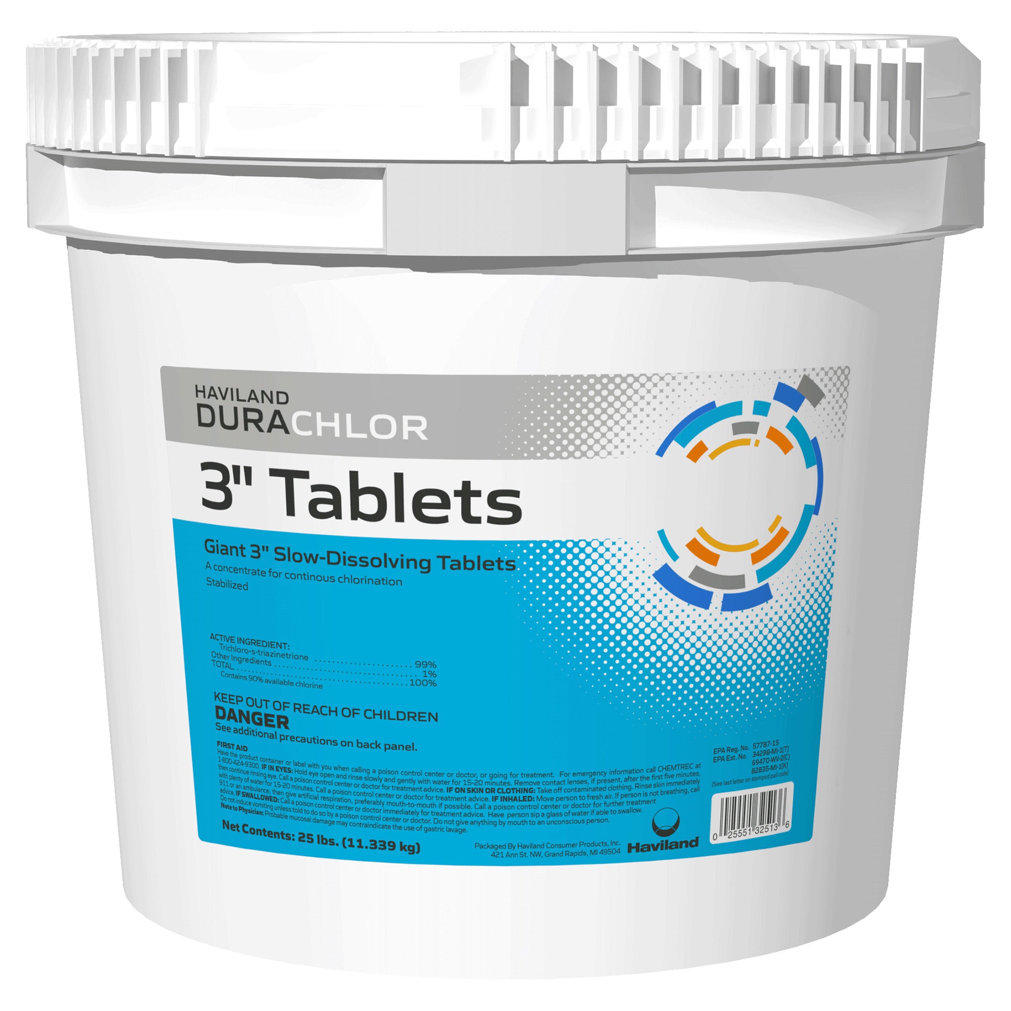 DuraChlor 25 Lb 3" Wrapped Tab W/Box