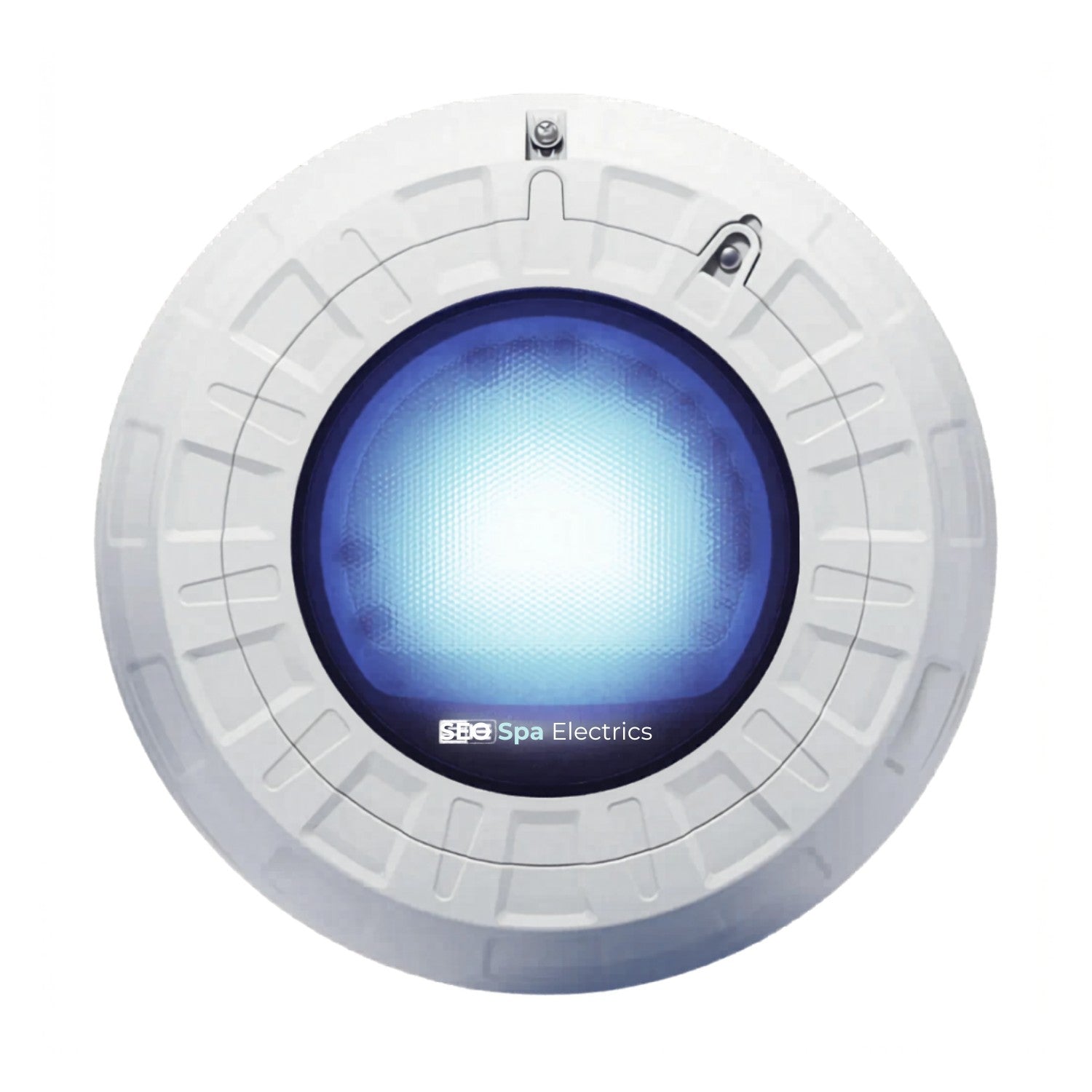 Spa Electrics R10 RETRO 10" White 4000K LED Light, Aqualumin Niche Adapter, White Rim, 0.5' Cable with Joiner