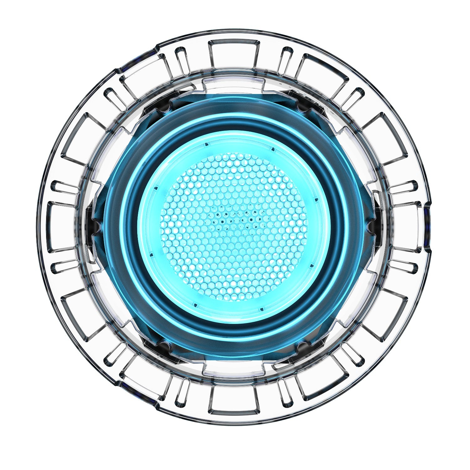 Spa Electrics T1 TITAN 1.5" Nicheless Multi-Color LED Light, Concrete Clear Rim, 100' Cable