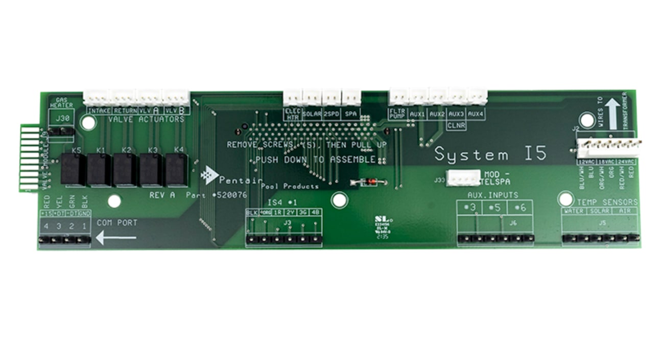 Pentair i5+3 IntelliTouch Personality Circuit Board Replacement